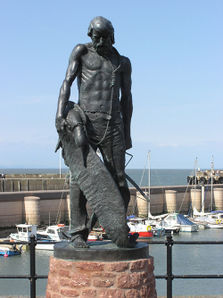 A statue of the Ancient Mariner at Watchet Harbour, Somerset, England, unveiled in September 2003 as a tribute to Samuel Taylor Coleridge.Ah ! well a-day! what evil looksHad I from old and young!Instead of the cross, the AlbatrossAbout my neck was hung.