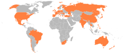 Countries with their own version