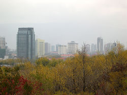 The modern Chinese city of Xining in Qinghai province. Claimed as part of "Greater Tibet" by the Tibetan exile community.