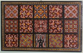 A Torajan wood carving. Each panel symbolizes a goodwill.