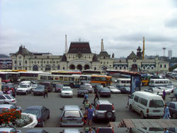 Vladivostok terminus of the Trans-Siberian Railway.