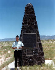 An obelisk now stands at what was originally the "Trinity" target point.