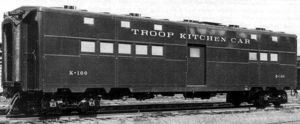 A 1943 builder's photo of ACF troop kitchen #K-100.