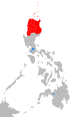 Provinces of the Philippines in which public storm signals were raised for Typhoon Florita.