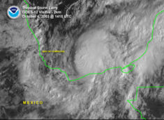 Tropical Storm Larry near landfall