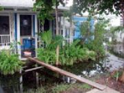Flooded house in Miami-Dade County