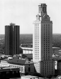 The University of Texas Tower (foreground).