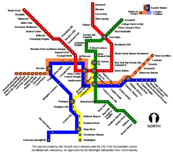 Metrorail system map.