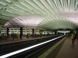 Intersection of ceiling vaults at Metro Center.