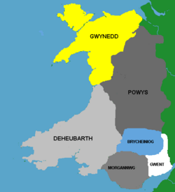 Mediaeval kingdoms of Wales.