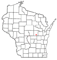 Location of Weyauwega, Wisconsin