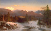 Thomas Hill (1829-1908) Mount Lafayette in Winter 1870
