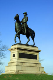 Monument to General Hancock on Cemetery Hill in Gettysburg