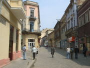 Strada Şelari (Saddlemakers' Street) in Bucharest's historic Lipscani precinct