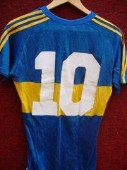 Diego Maradona's Boca Juniors shirt.