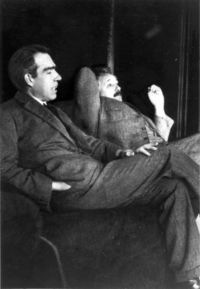 Einstein and Niels Bohr sparred over quantum theory during the 1920s. Photo taken by Paul Ehrenfest during their visit to Leiden in December 1925