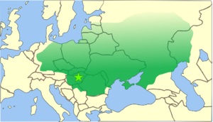 The Hunnish empire stretched from the steppes of Central Asia into modern Germany, and from the Danube river to the Baltic Sea
