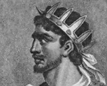 An inaccurate sketch of Attila the Hun, probably from the 19th century, depicts him as European, though the only extant description of his appearance by a Roman court historian suggests physical features common among Asians.