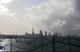 Auckland CBD seen from across Okahu Bay.