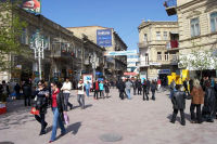 Azeris in downtown Baku, Azerbaijan