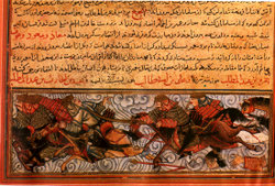 An Iranian depiction from 1314 of the Muslim pursuit following the battle.