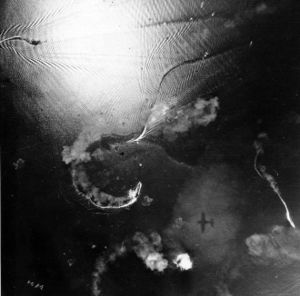 Yamato under attack in the Sibuyan Sea.