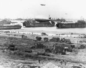 How the beachheads were supplied on D-Day. Photo taken 6 June 1944 by Steck SC190631 public domain.