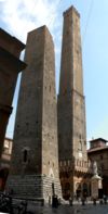 The famous "Two Towers" of Bologna.