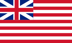 The flag had a Union Flag in the canton after the creation of the Kingdom of Great Britain in 1707