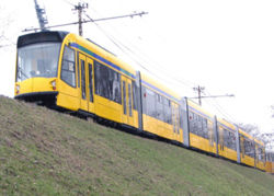 Line 4-6's new tram on a test run (line 1)