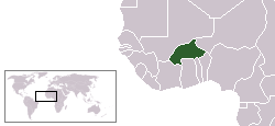 Location of Burkina Faso