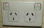 Australian switched 3 pin dual power point (socket)