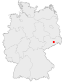 Location of Dresden in Germany