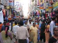 Ranganathan Street in T.Nagar is usually packed with pedestrian shoppers.