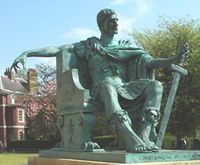Bronze statue of Constantine I in York, England, near the spot where he was proclaimed Emperor in 306