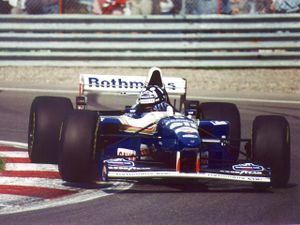 Damon Hill driving for the Williams Formula One team in Montreal in 1995