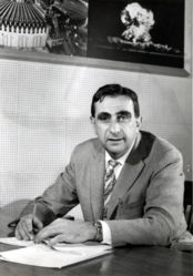 Edward Teller in 1958 as Director of the Lawrence Livermore National Laboratory.