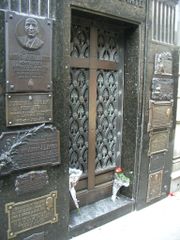 Eva Perón's tomb in La Recoleta Cemetery in the Buenos Aires district of Recoleta