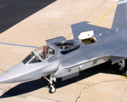 X-35B lift fan; the VTOL propulsion system is designed and manufactured by Rolls-Royce plc.