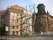 Architecture (like the deconstructivistic fire escape on the baroque Landhaus) is a persistent subject of controversials in Dresden