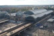 The roof of the Dresden Hauptbahnhof