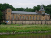 The waterwork Saloppe at the Elbe river bank is extracting water running down from the Dresdner Heide