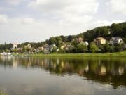 Rural setting along the Elbe river