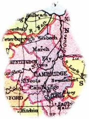Map of the Cambridgeshire area (1904).