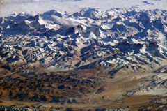 A composite image of the Himalaya.