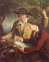 Johann Reinhold Forster and Georg Forster in Tahiti, by John Francis Rigaud (1742-1810), 1780.