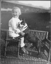 Ford with his pet Boston Terrier, 1916