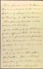 David Wills's letter inviting Abraham Lincoln to make a few remarks, noting that Edward Everett would deliver the oration.