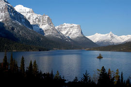 St. Mary Lake is the second largest lake in the park.