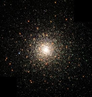 The Messier 80 in the constellation Scorpius is located about 28,000 light years from the Sun and contains hundreds of thousands of stars.